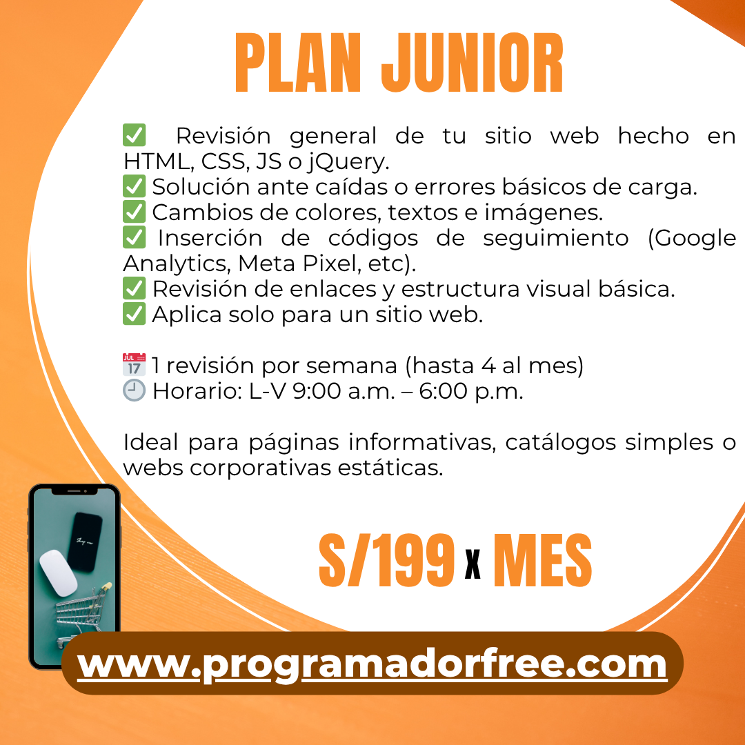 programador web junior contratar
