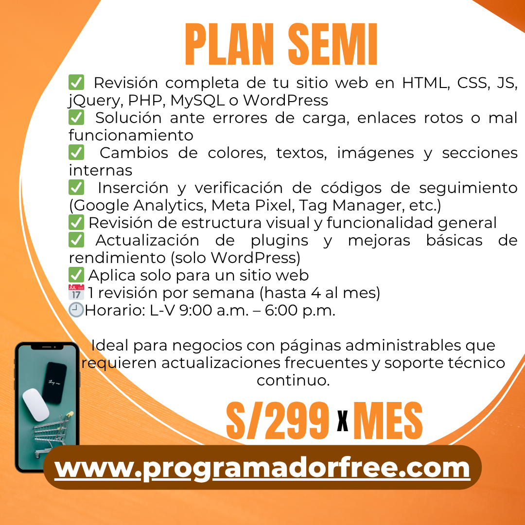 programador web senior contratar